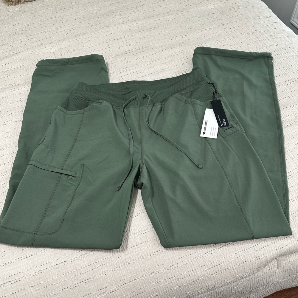 Stylish Olive Green Women's Scrub Pants